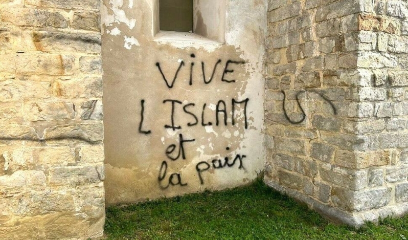 Islamist defacing of Christian sites shocks French villagers