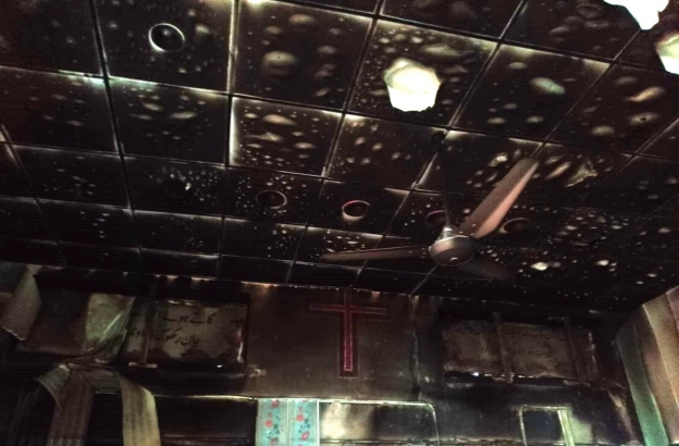 Arson suspected in church fire in Pakistan