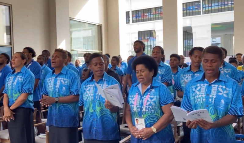 Fiji Olympic athletes’ hymns captivate Olympic Village