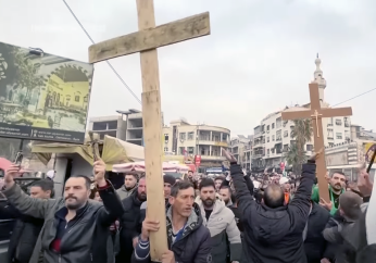 Protests erupted in Syria following the burning of a Christmas tree; Christians cautiously hopeful recognizing long road ahead