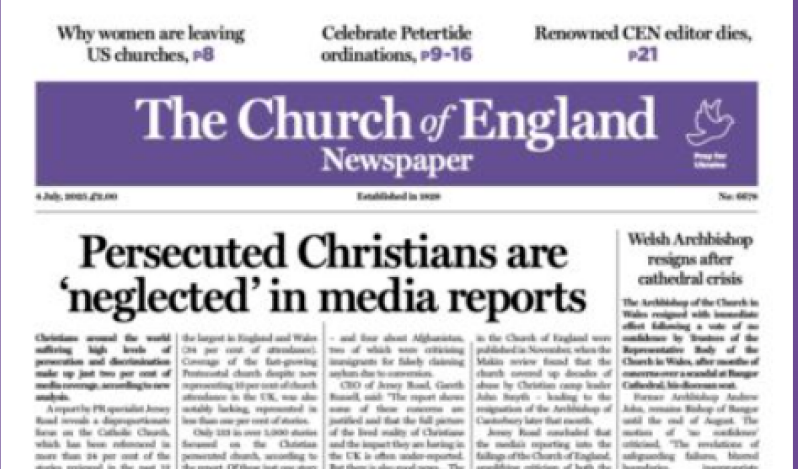 Founded in 1828, historic Church of England newspaper halts publication following owner’s passing