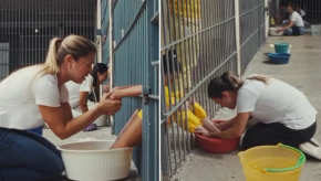 Christian women wash inmates’ feet in Brazil and share a message of love and dignity