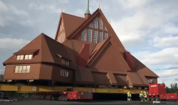 113-year-old Swedish church completes historic move to new home in Kiruna