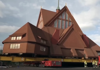 113-year-old Swedish church completes historic move to new home in Kiruna