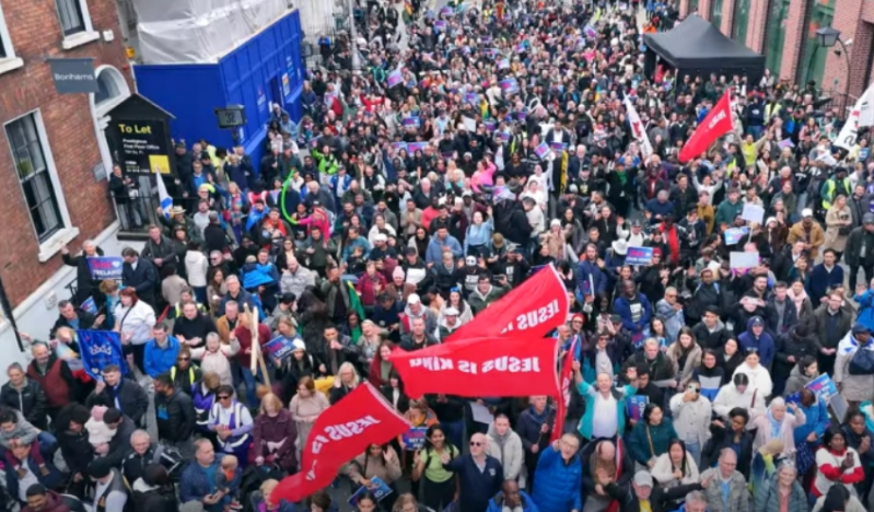 'Only God can heal our land': Belfast march calls for unity and gospel witness in Northern Ireland