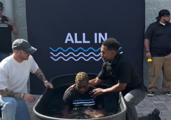 American sprinter Noah Lyles and fiancée Jamaican athlete Junelle Bromfield baptized together in Orlando