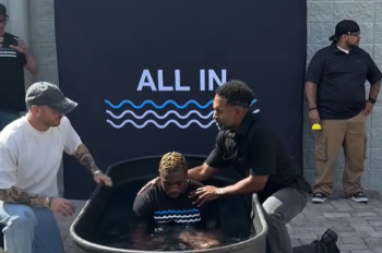 American sprinter Noah Lyles and fiancée Jamaican athlete Junelle Bromfield baptized together in Orlando