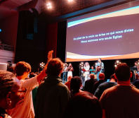 Mass worship celebration event with 500 evangelical churches held in France