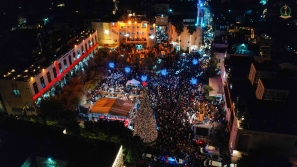 Bethlehem marks return of Christmas celebrations with packed tree lighting event