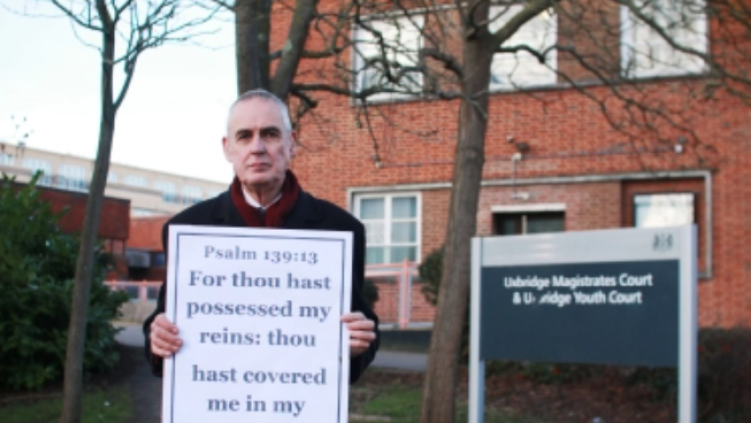 UK preacher fined over Bible verse display challenges abortion clinic buffer zones