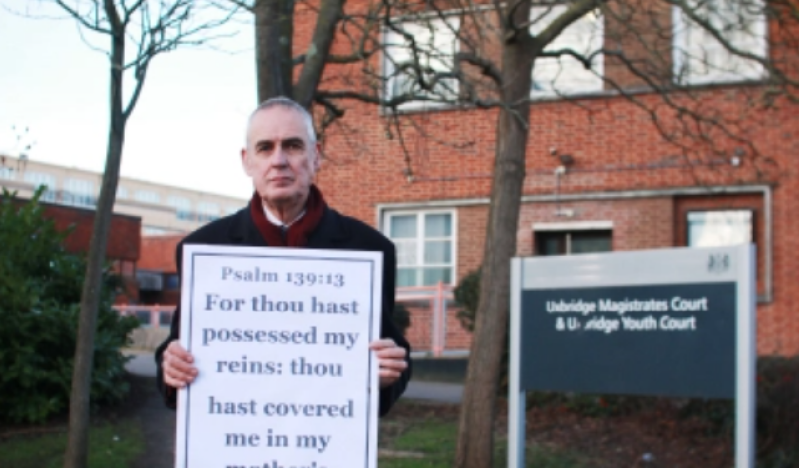 UK preacher fined over Bible verse display challenges abortion clinic buffer zones