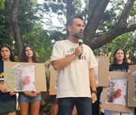 'Rally for Samuel' held in Brisbane after images allegedly show aborted boy dying while sucking his thumb
