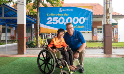 Joni and Friends donates 250,000th wheelchair to Thai girl