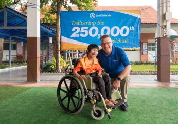 Joni and Friends donates 250,000th wheelchair to Thai girl