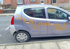 UK Insurer orders motorist to remove ‘Jesus loves you’ stickers