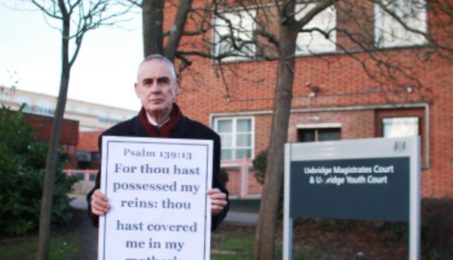 UK preacher fined over Bible verse display challenges abortion clinic buffer zones